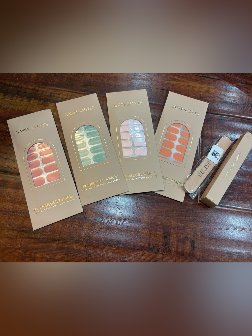 NEW Sassy Saints UV-Free Gel Nail Wraps Set
